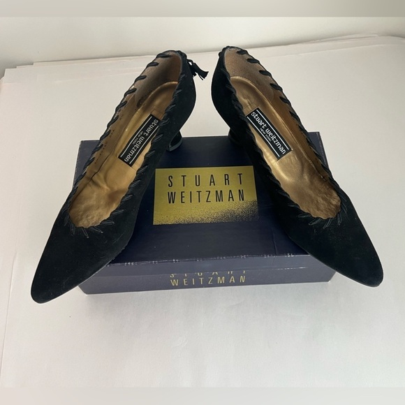 Stuart Weitzman Monet Corniche Black Nappa Vintage Size 8.5 - Picture 1 of 10